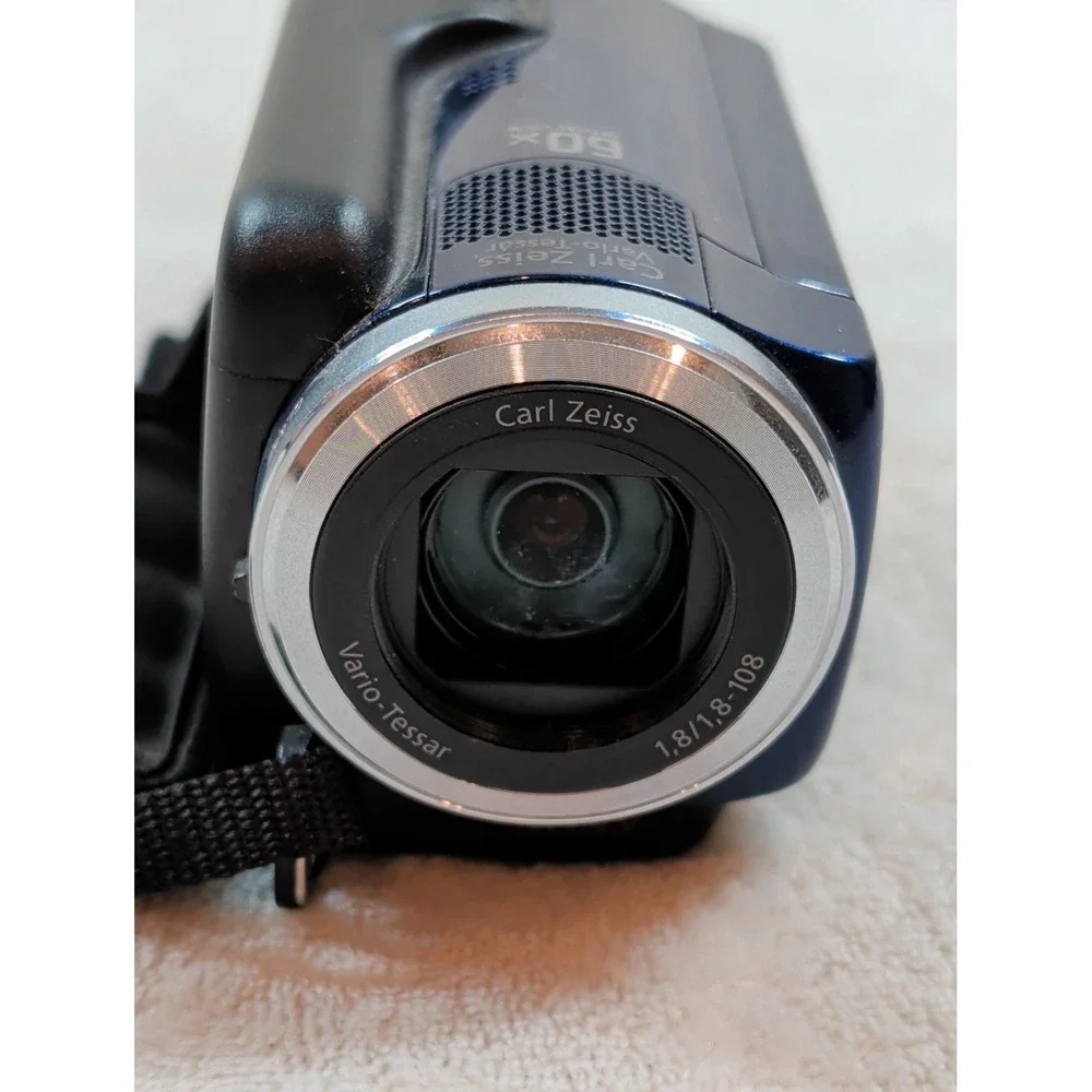 Sony Handycam DCR-SR47 Blue 60GB HDD Camcorder 60x Optical Zoom‎ Carl Zeiss Lens